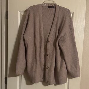 WORN ONCE Women's Tan Cardigan Sweater